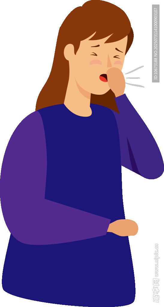 打哈欠的紫衣女子