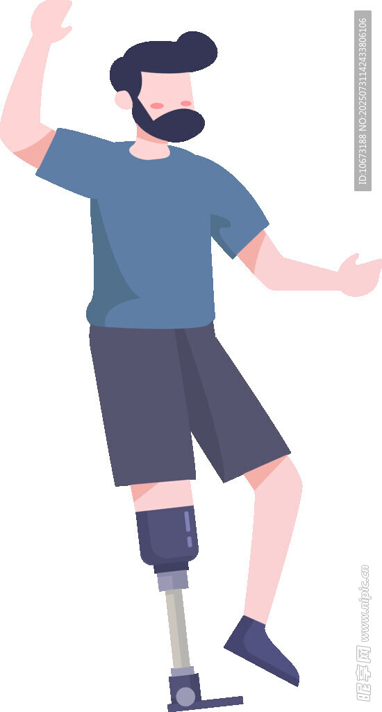 假肢男子活力舞动