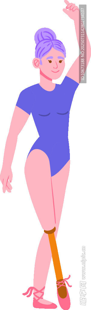 独腿舞者展现坚韧之美