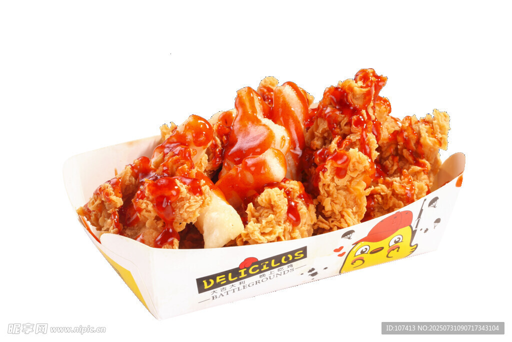 美味炸鸡诱人色泽