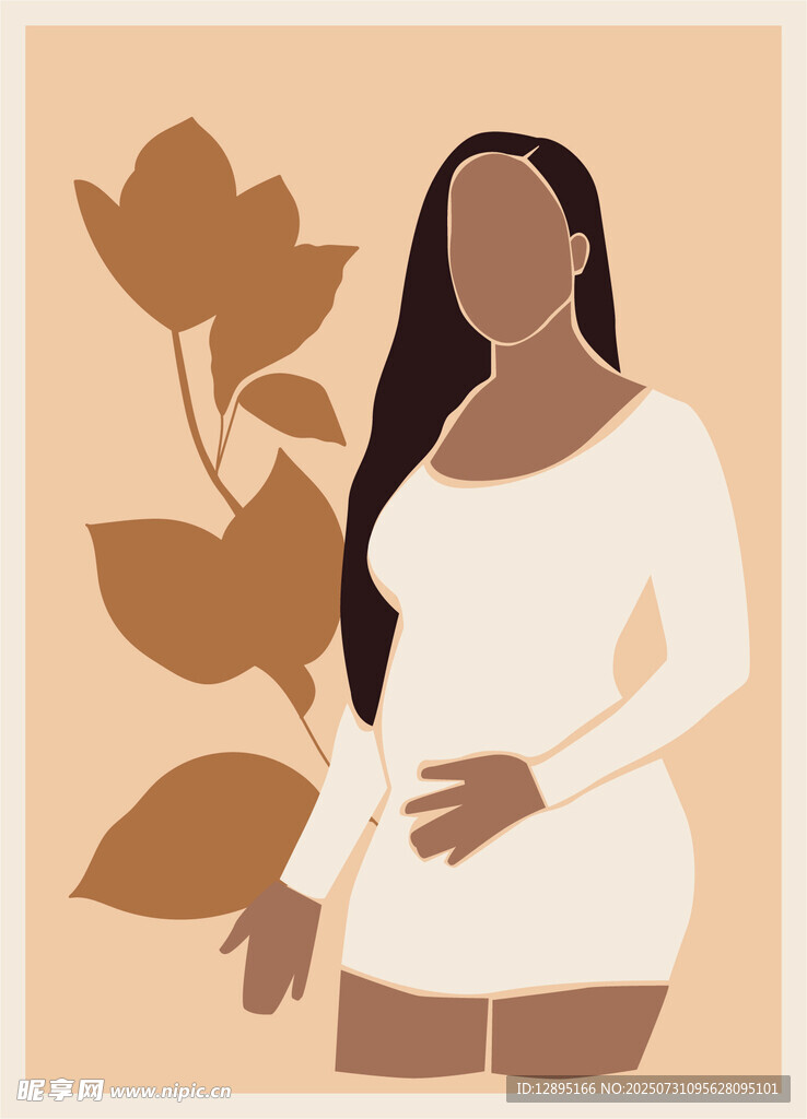 孕妇形象插画