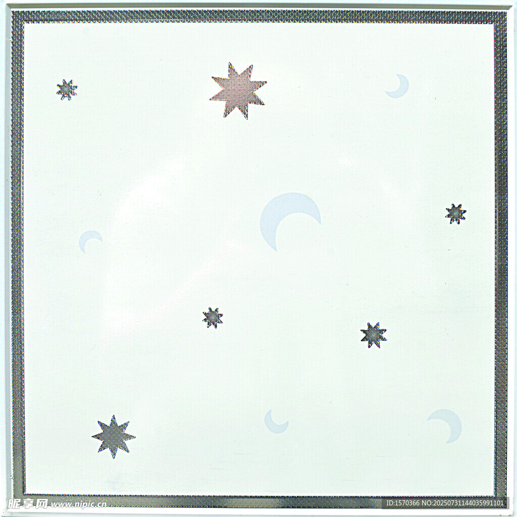 星星月亮图案玻璃面板