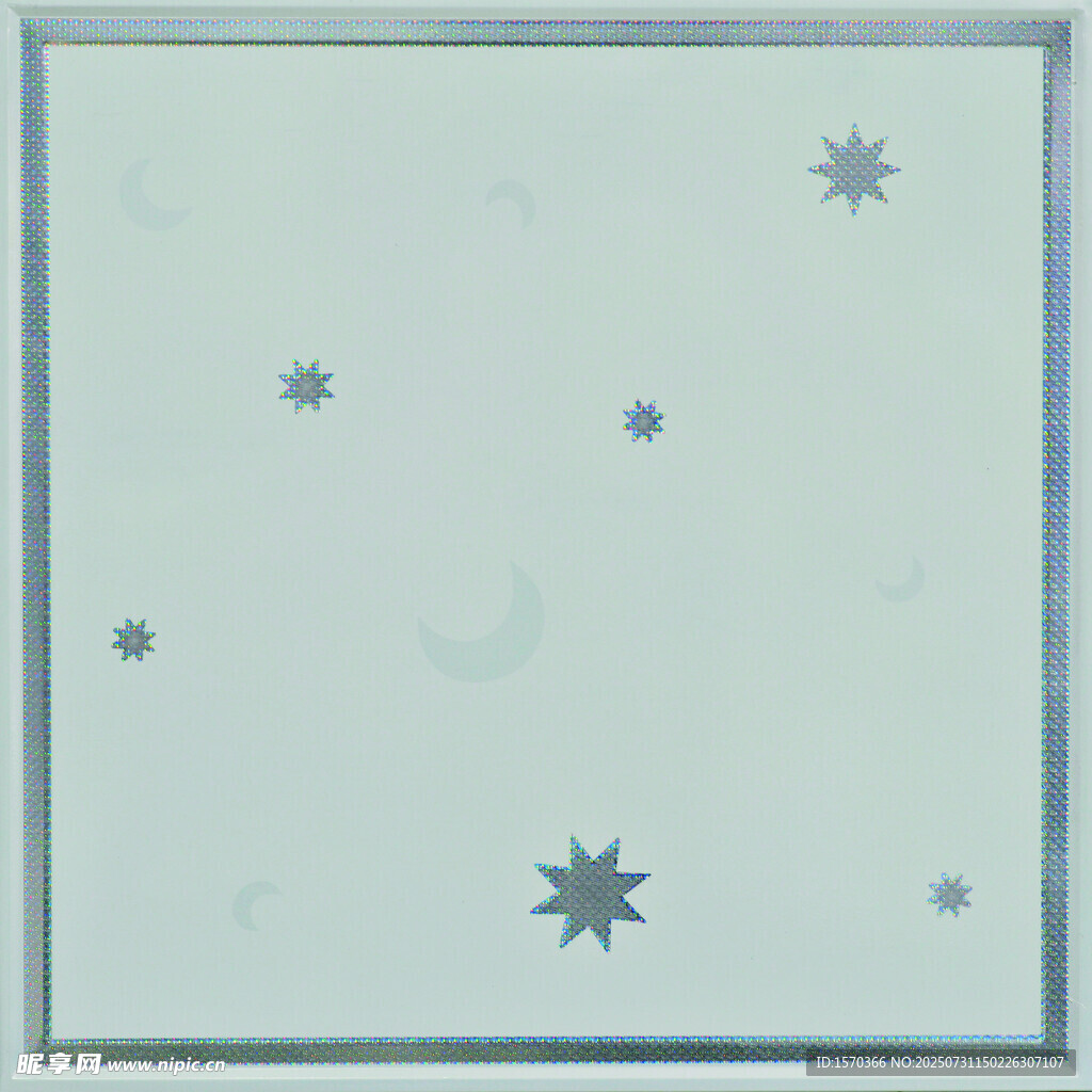 简约星星月亮图案玻璃