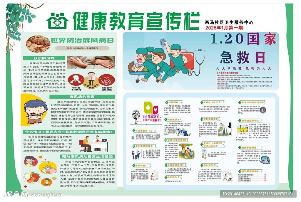 2025年健康教育宣传栏传页