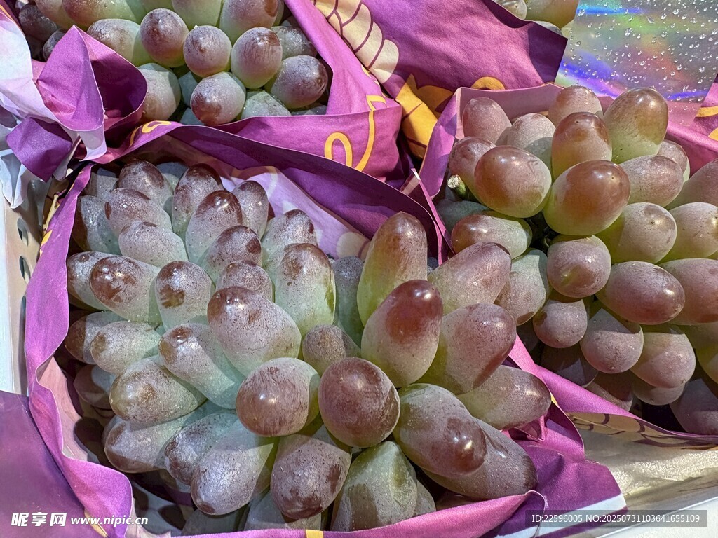 新鲜紫皮葡萄待售