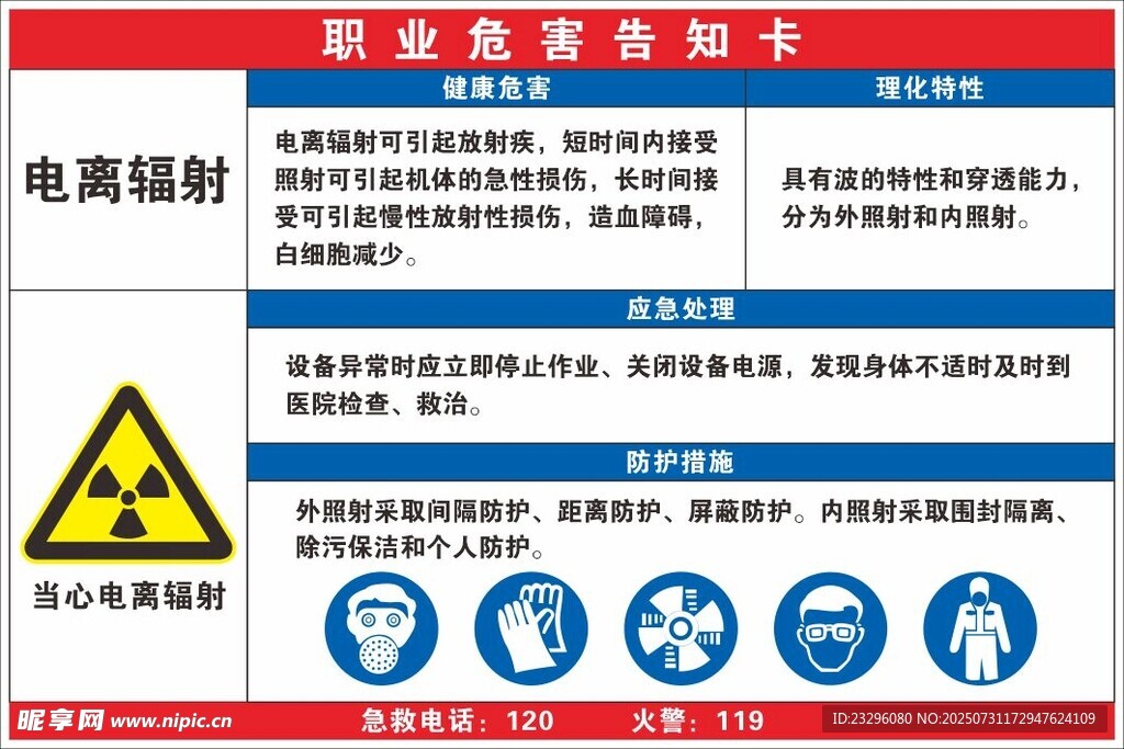 电离辐射告知卡