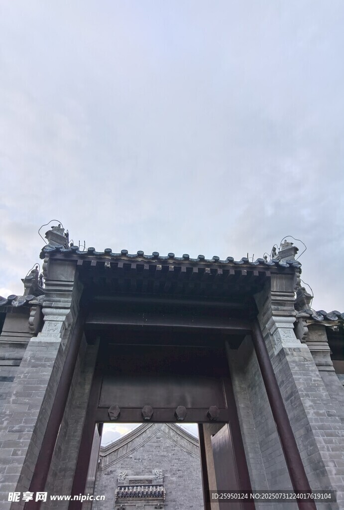 中式传统门楼建筑景观