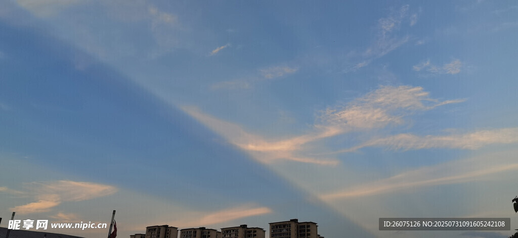 黄昏时分的城市天际线