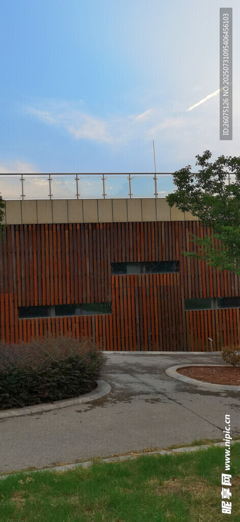 红墙建筑外观景观