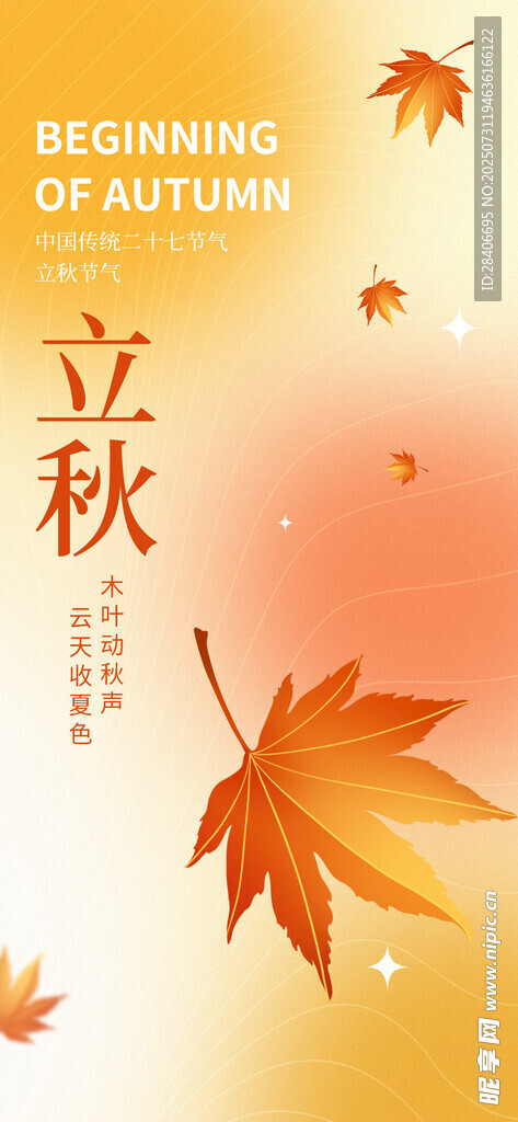 立秋海报