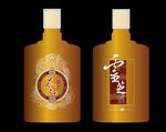 金色酒瓶设计展示