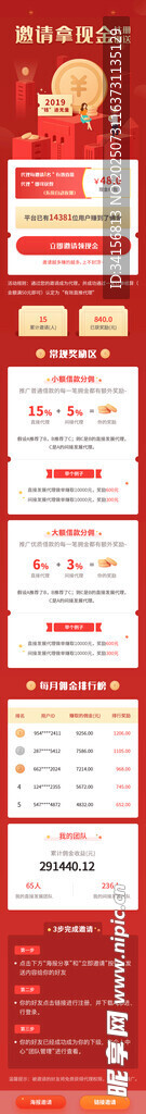 红色商务风长图