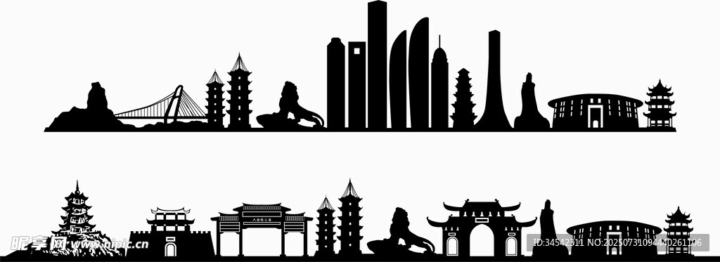 城市建筑剪影
