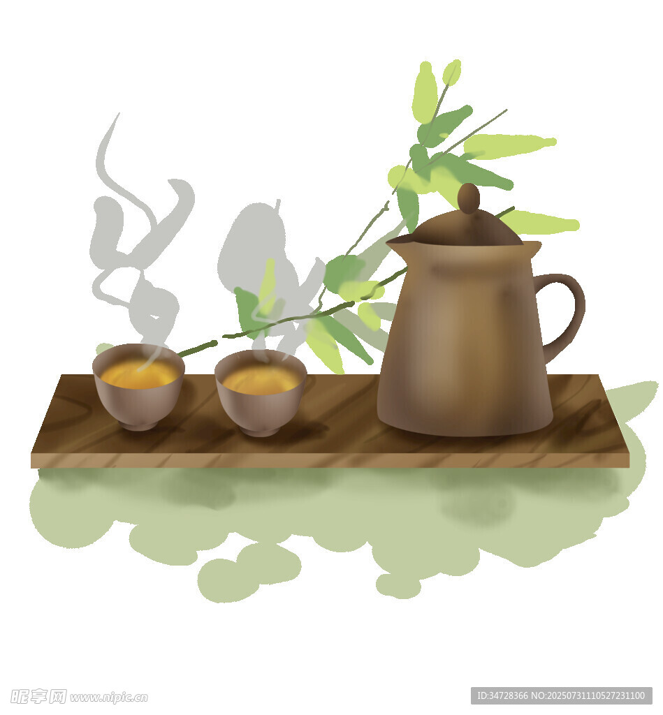 古风茶具悠然品茶意境