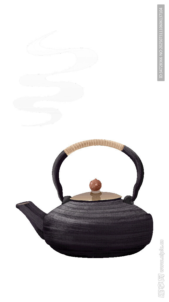 古朴铸铁茶壶