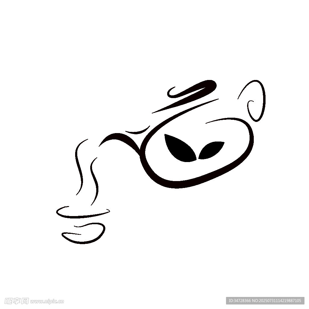 简约茶壶图标设计
