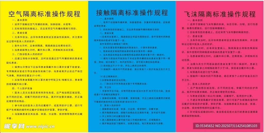 空气 接触 飞沫隔离操作规程