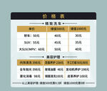 价格表