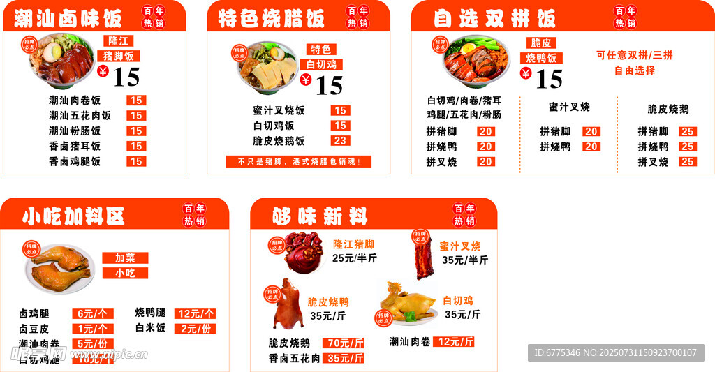  猪脚饭价格表