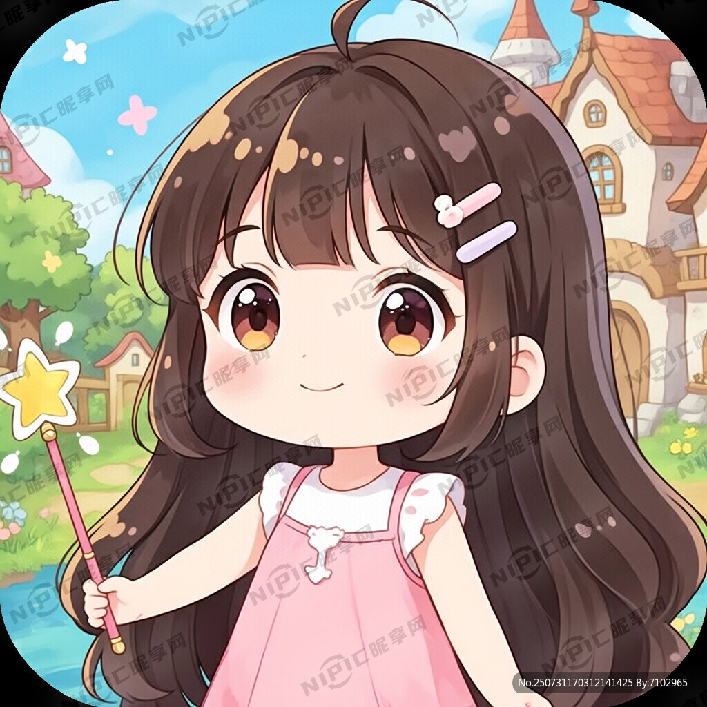 可爱卡通小女孩  真棒