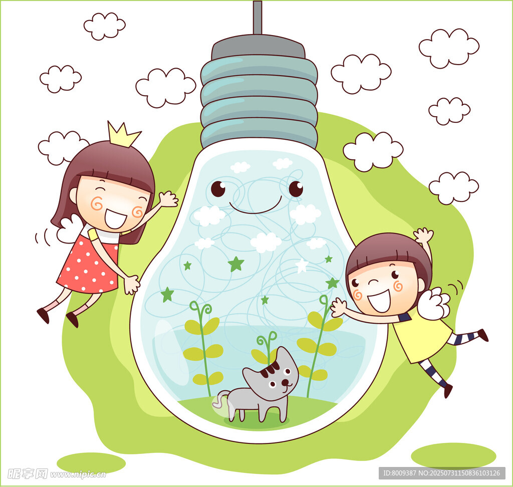 童趣灯泡内的奇幻小世界