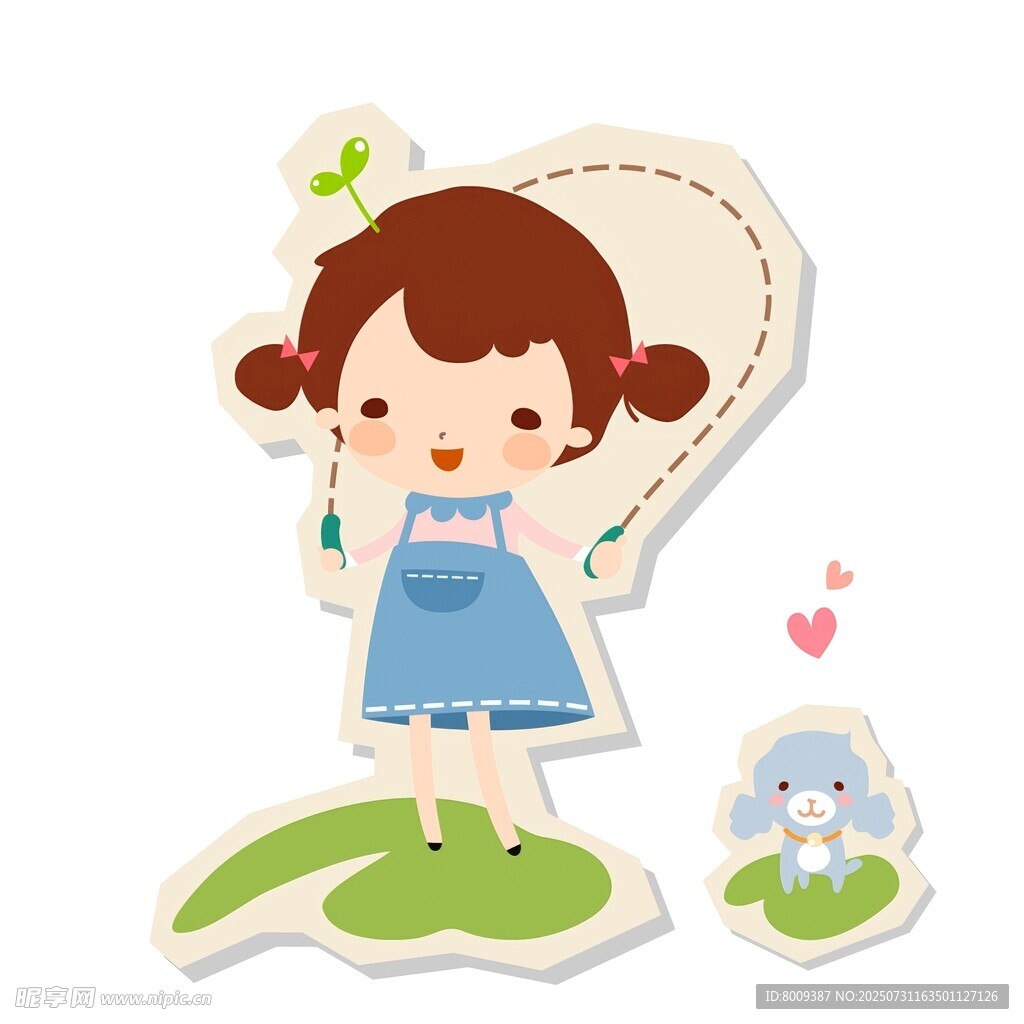 可爱小女孩卡通形象设计