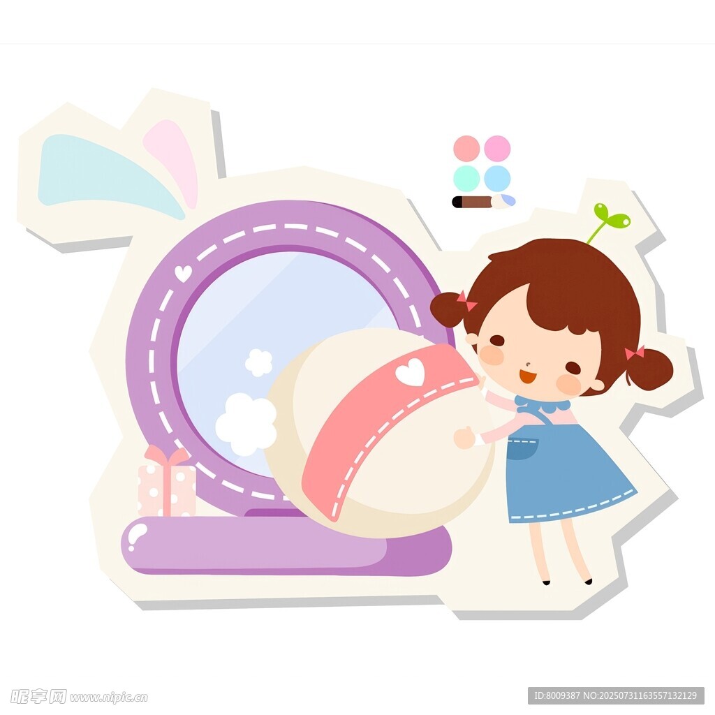 小女孩玩洗衣机玩具