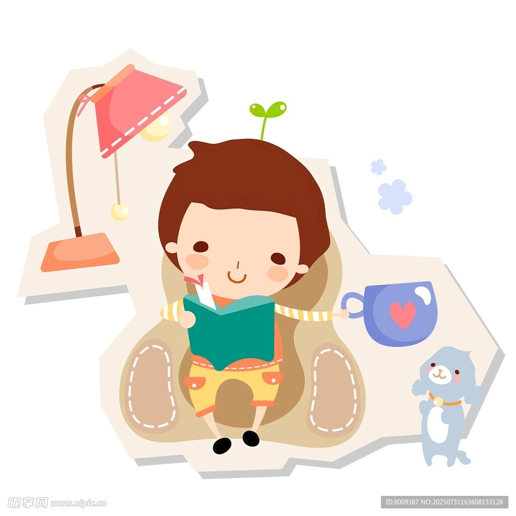 孩子惬意阅读时光