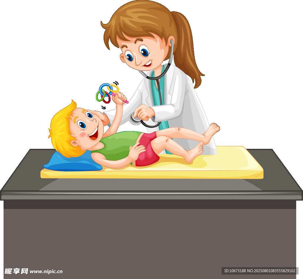 医生给幼儿做检查