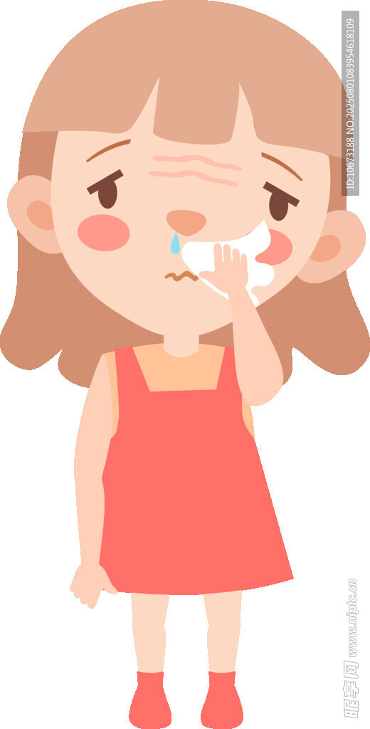 哭泣的红衣小女孩