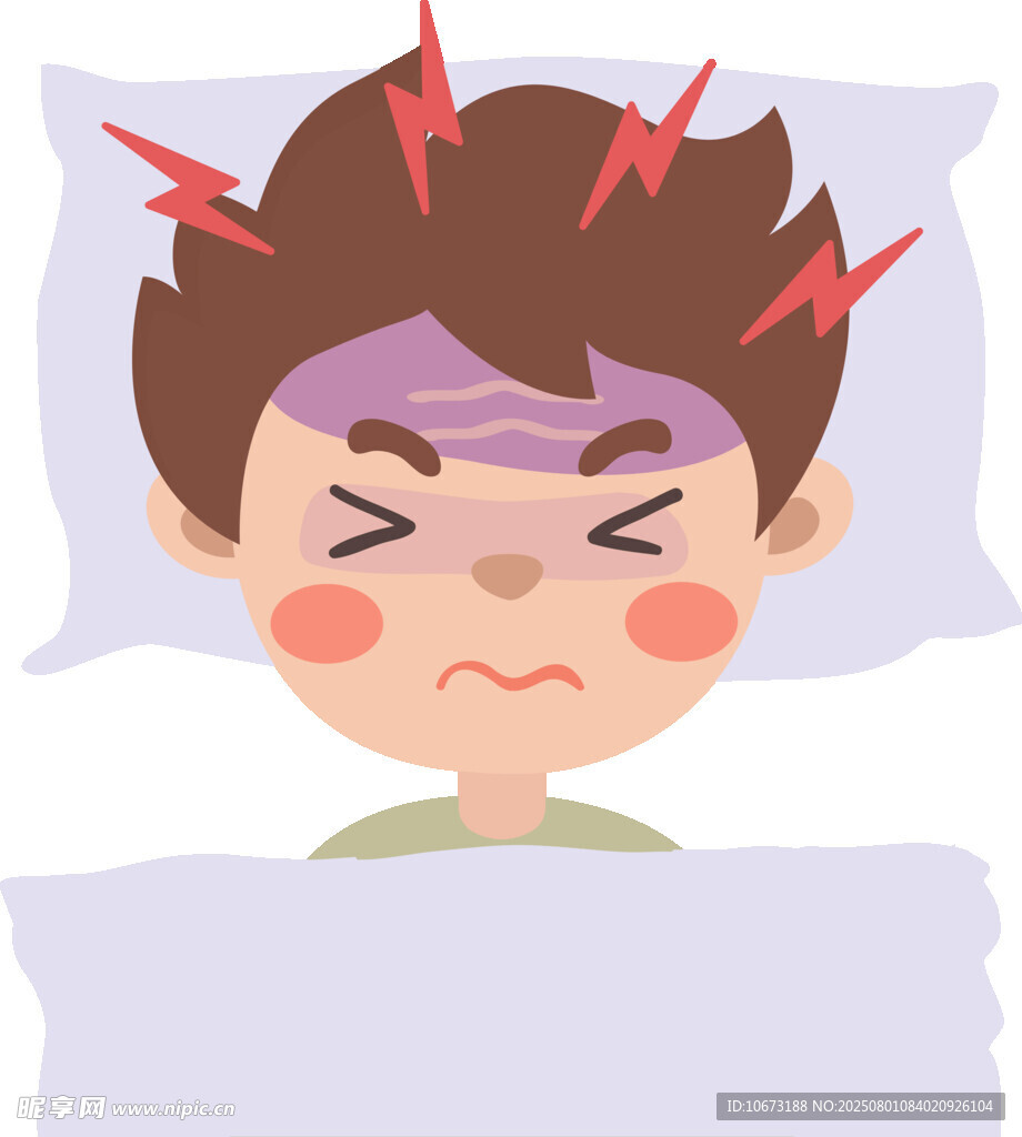 男孩苦恼难眠