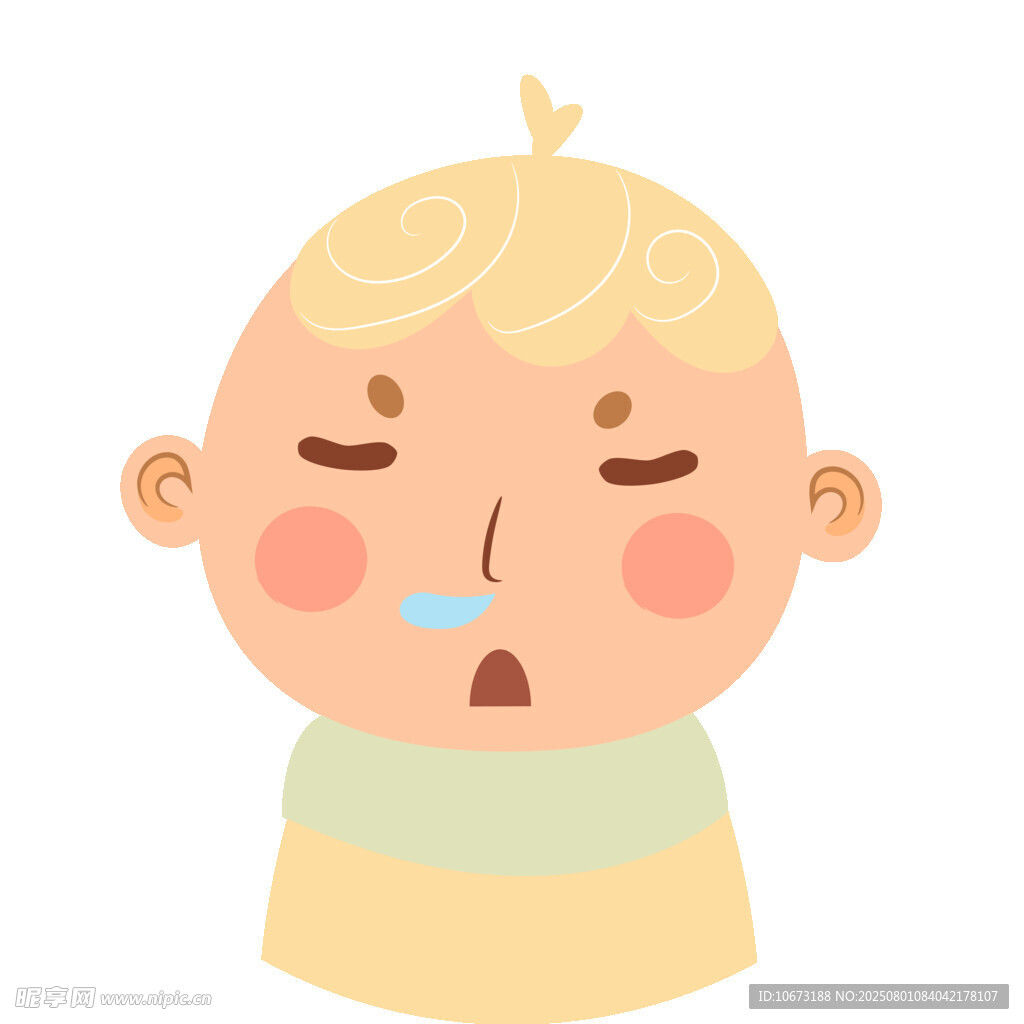 哭泣的可爱小婴儿