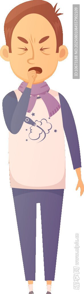 男子咳嗽