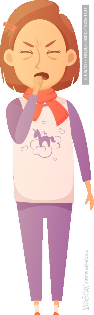 咳嗽的女士