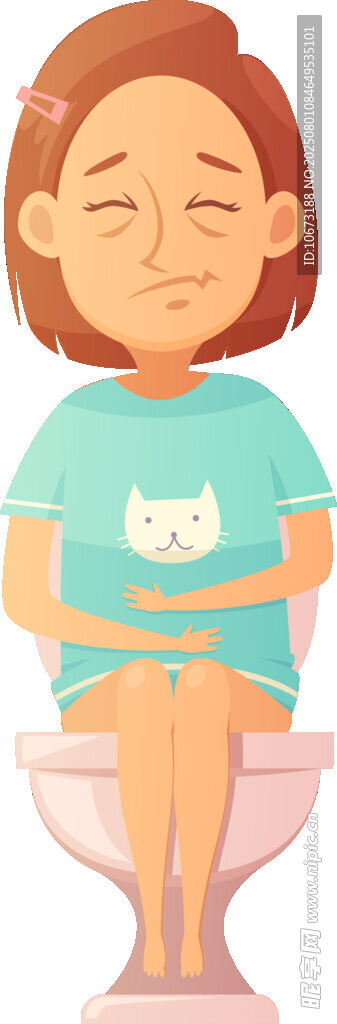 女孩坐在马桶上闭眼