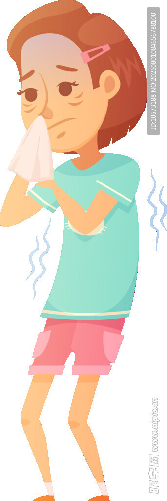 女孩苦恼地揉着太阳穴