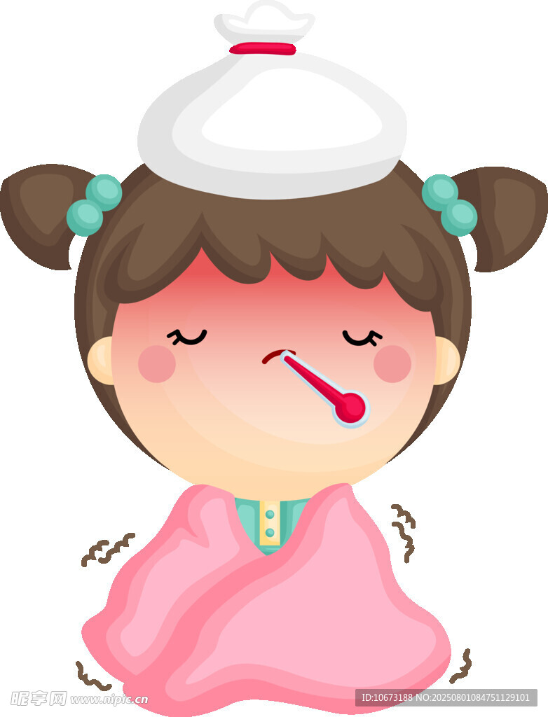 发烧的小女孩
