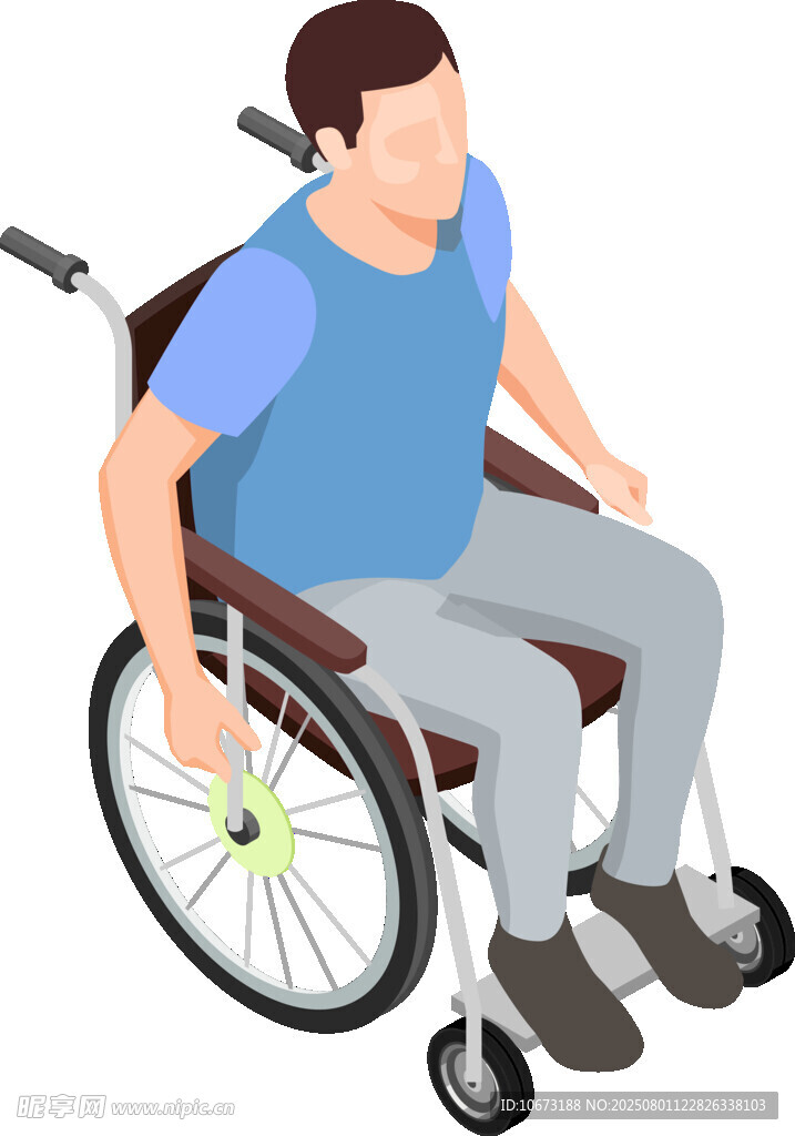 坐轮椅的男性