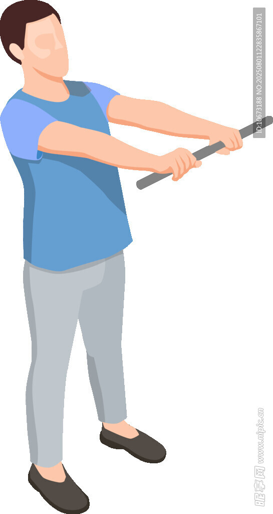 男子用力拉拽物体