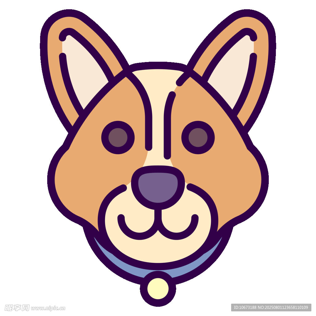 可爱柯基犬头像
