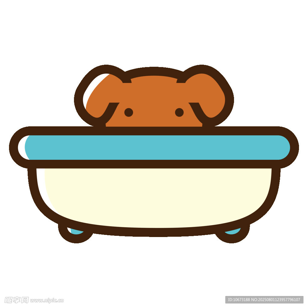 浴缸里的可爱小狗