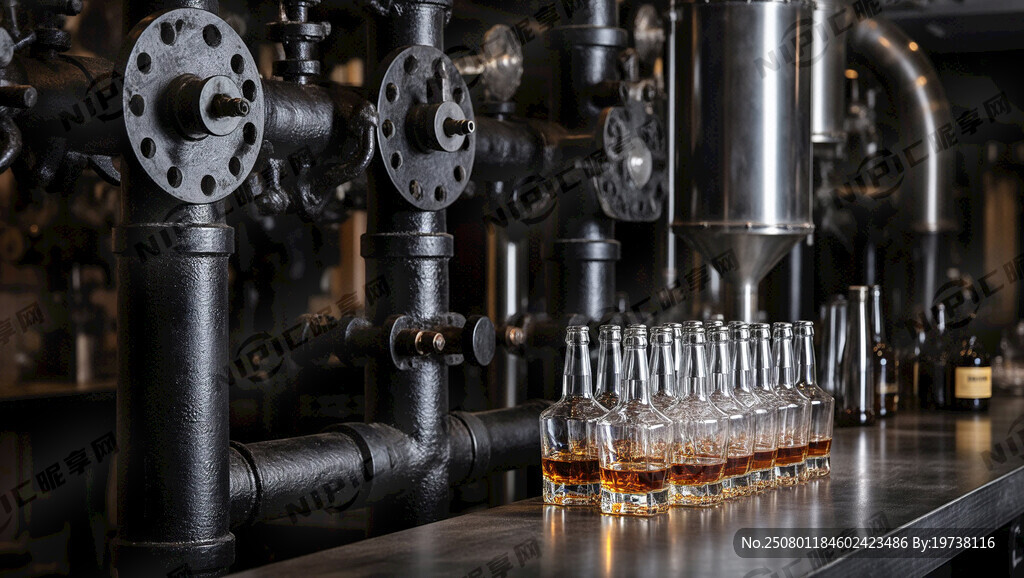 工业酒吧 黑色 酒瓶 威士忌