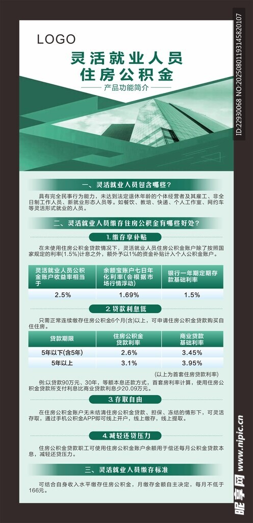 住房公积金 公积金展架