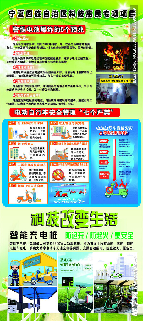 电动自行车安全使用展架