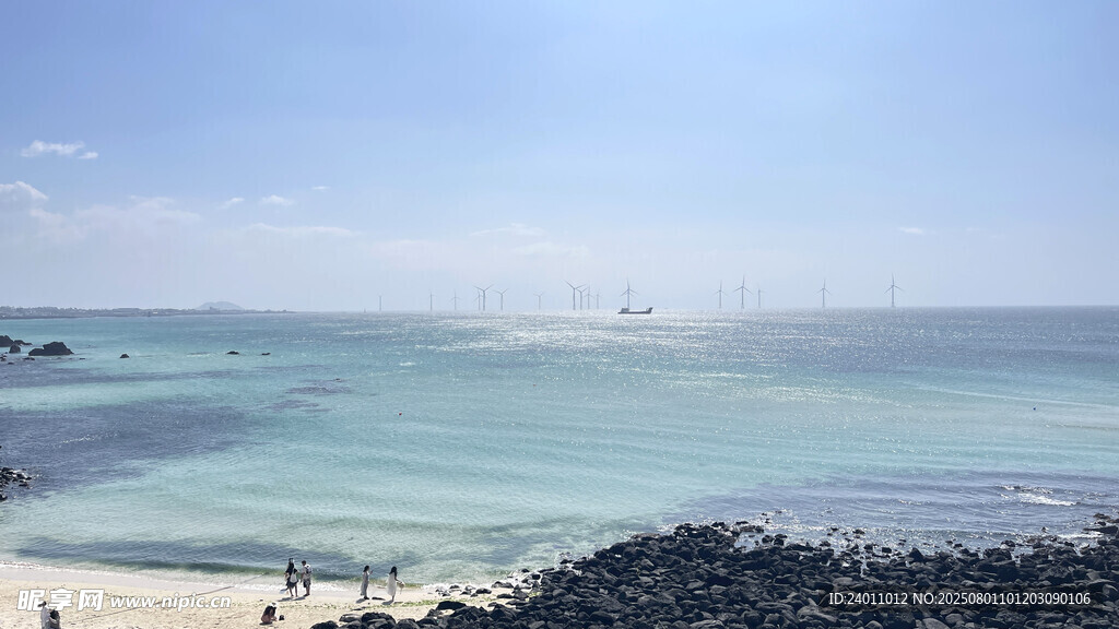 济州岛涯月邑美丽海滨风光