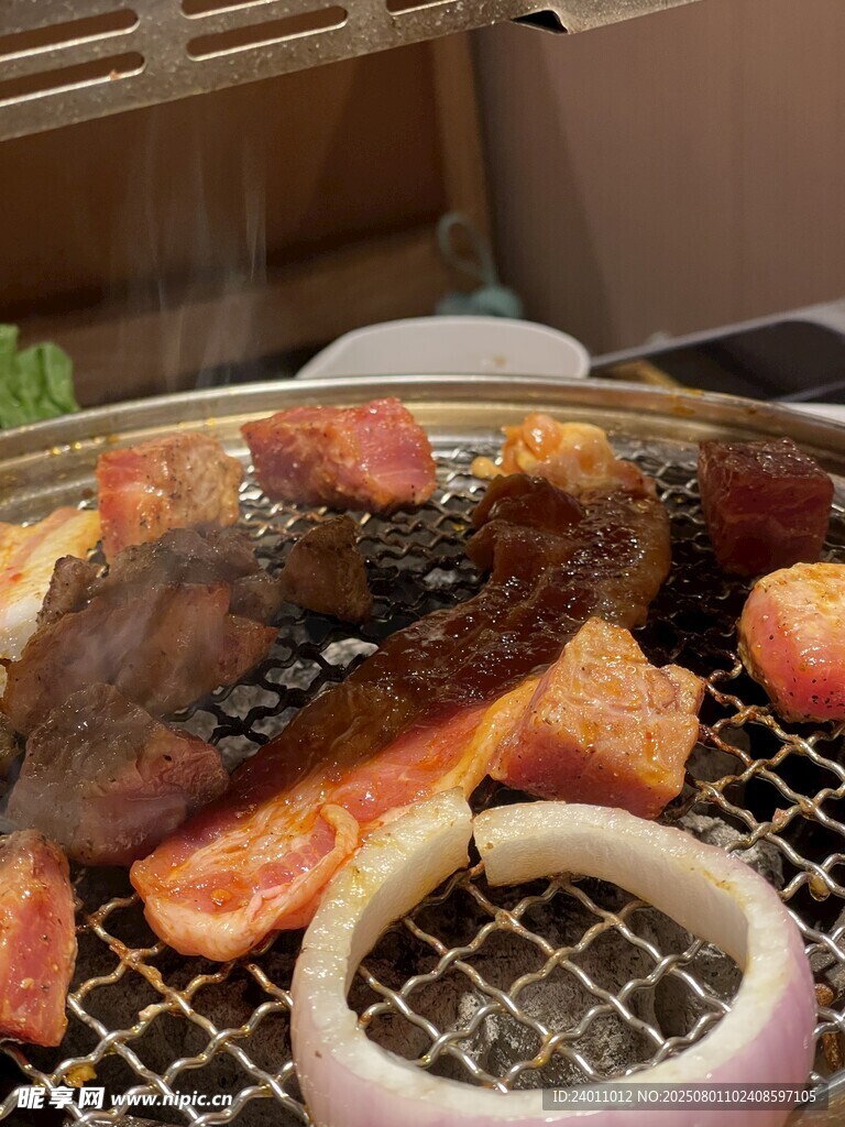 韩式烤肉美味食材展示