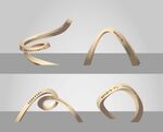金色曲线3D小品