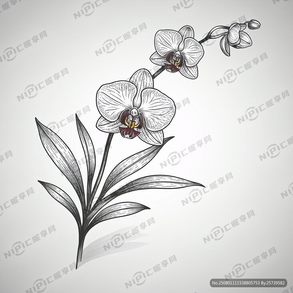 蘭花矢量图