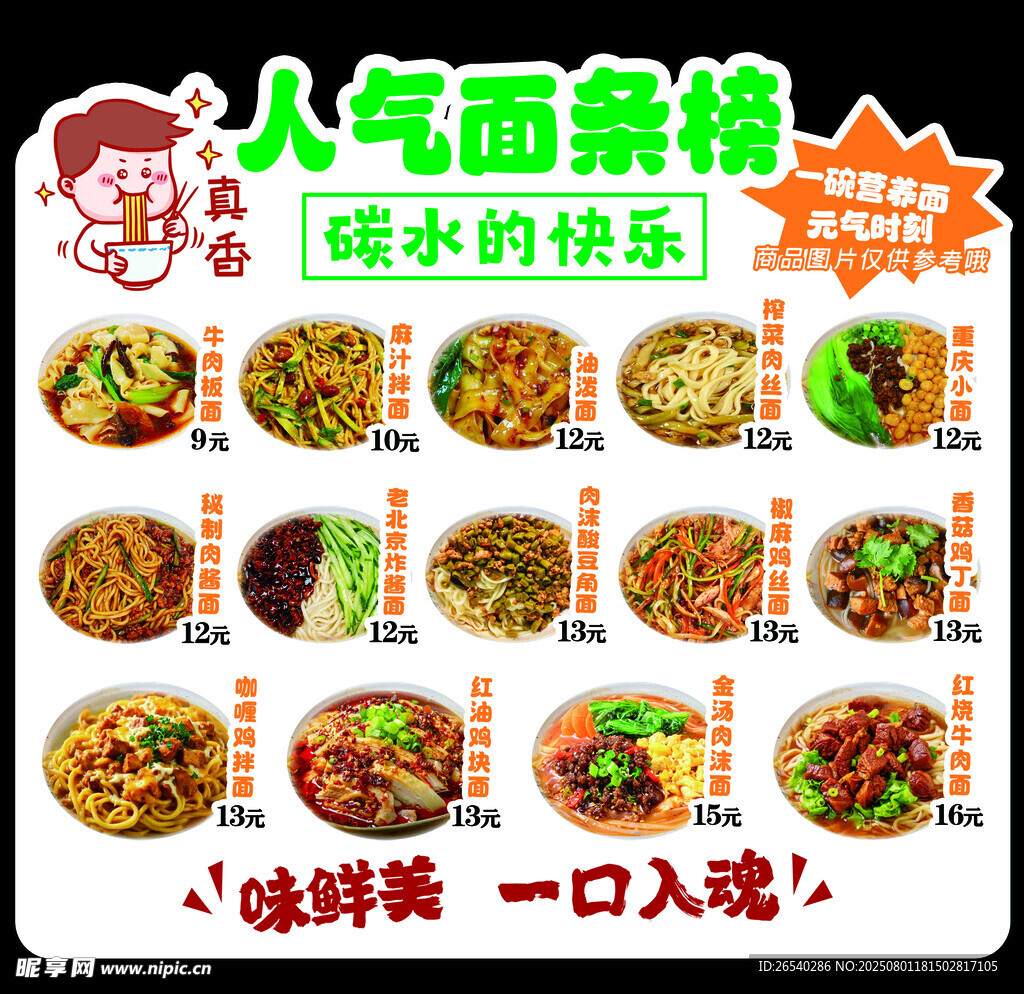 人气面馆多样美食展示