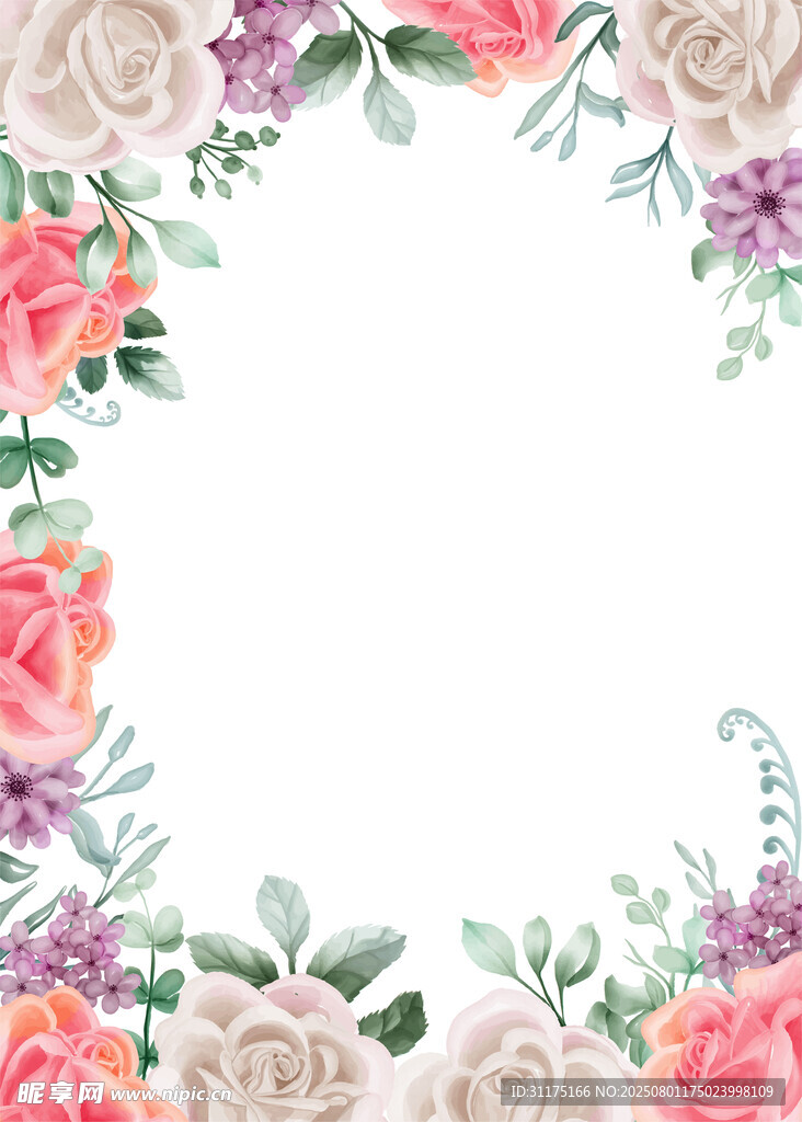 玫瑰花边框